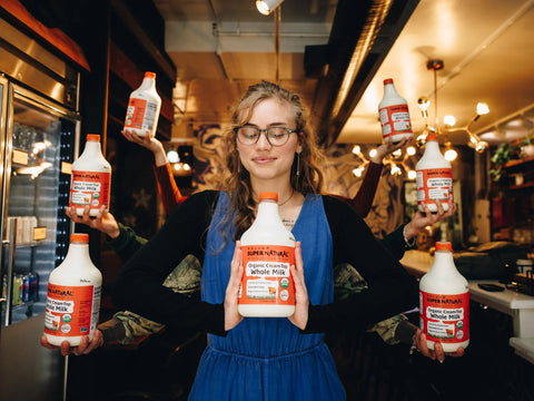 Kalona SuperNatural cream-top milk